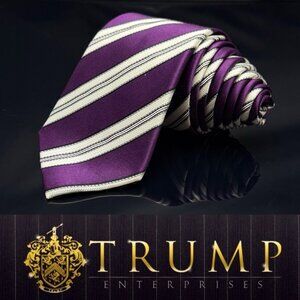 Donald J Trump Signature Men‘s Tie Purple Striped 60”